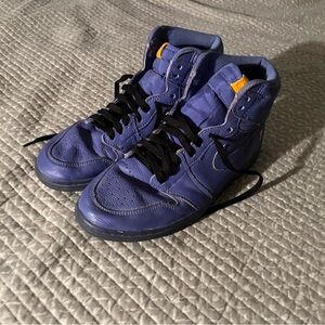 Nike Blue and Orange High-Top Sneakers